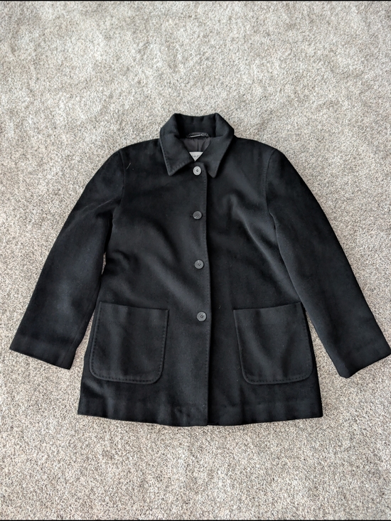 Calvin Klein Jackets & Blazers - Calvin Klein Vintage 65% Angora Wool Car Coat Black Minimalist Jacket Sz 10